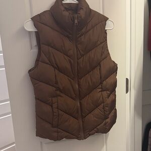 Cole Haan Quilted Brown Vest